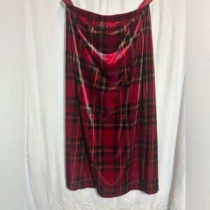 Red Plaid Skirt by Coldwater Creek